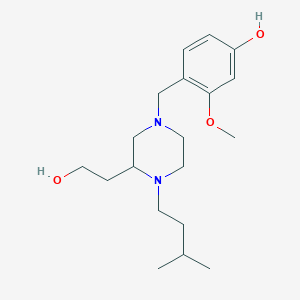 4-[[3-(2-Hydroxyethyl)-4-(3-methylbutyl)piperazin-1-yl]methyl]-3-methoxyphenol