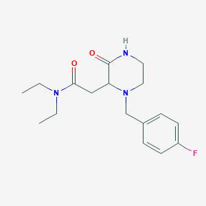 N,N-diethyl-2-[1-(4-fluorobenzyl)-3-oxo-2-piperazinyl]acetamide