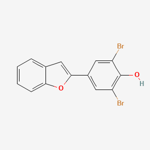 molecular formula C14H8Br2O2 B601625 4-(苯并呋喃-2-基)-2,6-二溴苯酚 CAS No. 51073-15-5