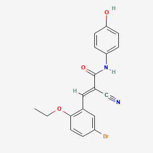 (E)-3-(5-bromo-2-ethoxyphenyl)-2-cyano-N-(4-hydroxyphenyl)prop-2-enamide