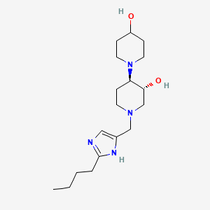 (3'R*,4'R*)-1'-[(2-butyl-1H-imidazol-4-yl)methyl]-1,4'-bipiperidine-3',4-diol