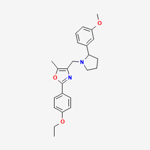 2-(4-ethoxyphenyl)-4-{[2-(3-methoxyphenyl)-1-pyrrolidinyl]methyl}-5-methyl-1,3-oxazole