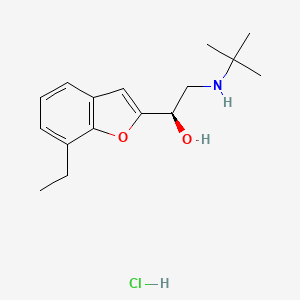 molecular formula C16H24NO2Cl B601629 Bufuralol hydrochloride, (+)- CAS No. 57704-11-7
