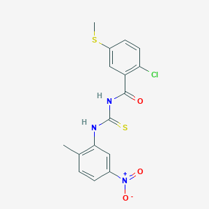 N-[2-CHLORO-5-(METHYLSULFANYL)BENZOYL]-N'-(2-METHYL-5-NITROPHENYL)THIOUREA