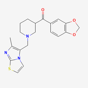 1,3-benzodioxol-5-yl{1-[(6-methylimidazo[2,1-b][1,3]thiazol-5-yl)methyl]-3-piperidinyl}methanone