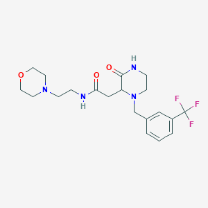 N-[2-(4-morpholinyl)ethyl]-2-{3-oxo-1-[3-(trifluoromethyl)benzyl]-2-piperazinyl}acetamide