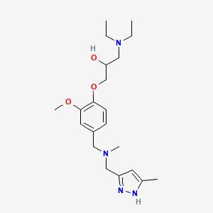 1-(diethylamino)-3-[2-methoxy-4-({methyl[(5-methyl-1H-pyrazol-3-yl)methyl]amino}methyl)phenoxy]-2-propanol