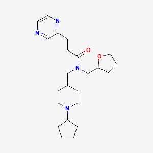 N-[(1-cyclopentyl-4-piperidinyl)methyl]-3-(2-pyrazinyl)-N-(tetrahydro-2-furanylmethyl)propanamide