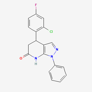 4-(2-chloro-4-fluorophenyl)-1-phenyl-1,4,5,7-tetrahydro-6H-pyrazolo[3,4-b]pyridin-6-one