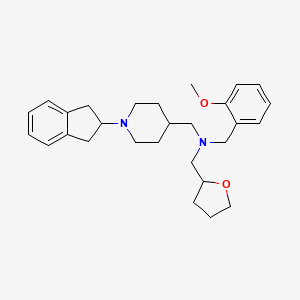 1-[1-(2,3-dihydro-1H-inden-2-yl)-4-piperidinyl]-N-(2-methoxybenzyl)-N-(tetrahydro-2-furanylmethyl)methanamine