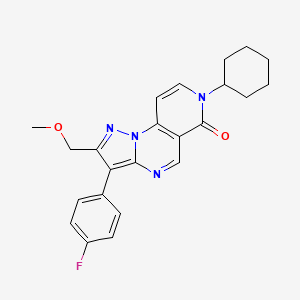 7-cyclohexyl-3-(4-fluorophenyl)-2-(methoxymethyl)pyrazolo[1,5-a]pyrido[3,4-e]pyrimidin-6(7H)-one