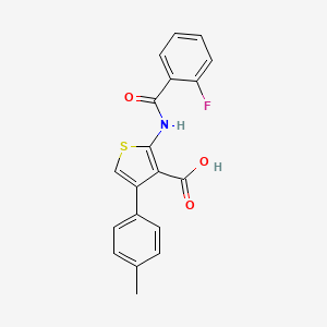 molecular formula C19H14FNO3S B6016571 2-[(2-fluorobenzoyl)amino]-4-(4-methylphenyl)-3-thiophenecarboxylic acid CAS No. 5886-71-5