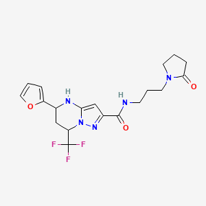 5-(2-furyl)-N-[3-(2-oxo-1-pyrrolidinyl)propyl]-7-(trifluoromethyl)-4,5,6,7-tetrahydropyrazolo[1,5-a]pyrimidine-2-carboxamide