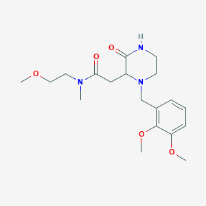 2-[1-(2,3-dimethoxybenzyl)-3-oxo-2-piperazinyl]-N-(2-methoxyethyl)-N-methylacetamide