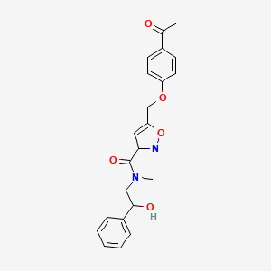 5-[(4-acetylphenoxy)methyl]-N-(2-hydroxy-2-phenylethyl)-N-methyl-3-isoxazolecarboxamide