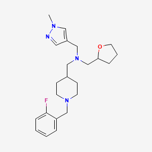 1-[1-(2-fluorobenzyl)-4-piperidinyl]-N-[(1-methyl-1H-pyrazol-4-yl)methyl]-N-(tetrahydro-2-furanylmethyl)methanamine