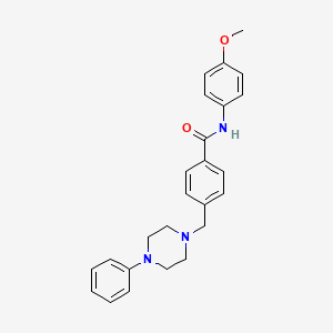 N-(4-methoxyphenyl)-4-[(4-phenylpiperazin-1-yl)methyl]benzamide