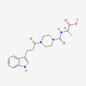 methyl 2-[[4-[3-(1H-indol-3-yl)propanoyl]piperazine-1-carbonyl]amino]propanoate