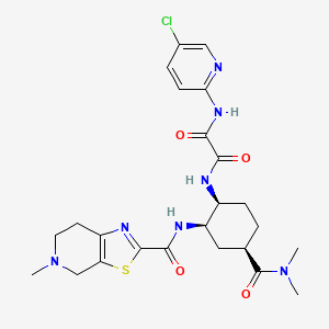 molecular formula C24H30ClN7O4S B601682 N1-(5-Chloropyridin-2-yl)-N2-((1S,2R,4R)-4-(dimethylcarbamoyl)-2-(5-methyl-4,5,6,7-tetrahydrothiazolo[5,4-c]pyridine-2-carboxamido)cyclohexyl)oxalamide CAS No. 1255529-26-0