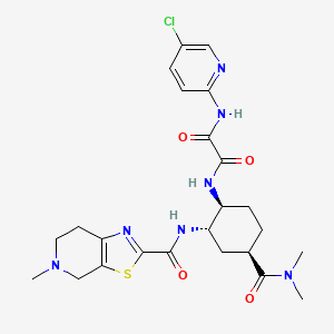 B601683 Ethanediamide, n1-(5-chloro-2-pyridinyl)-n2-[(1s,2s,4r)-4-[(dimethylamino)carbonyl]-2-[[(4,5,6,7-tetrahydro-5-methylthiazolo[5,4-c]pyridin-2-yl)carbonyl]amino]cyclohexyl]- CAS No. 1255529-28-2