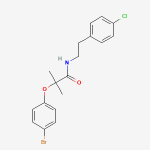 2-(4-bromophenoxy)-N-[2-(4-chlorophenyl)ethyl]-2-methylpropanamide