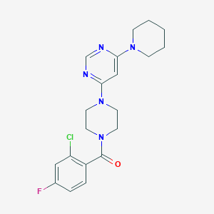 4-[4-(2-chloro-4-fluorobenzoyl)-1-piperazinyl]-6-(1-piperidinyl)pyrimidine