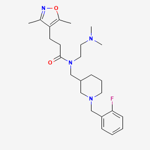 N-[2-(dimethylamino)ethyl]-3-(3,5-dimethyl-4-isoxazolyl)-N-{[1-(2-fluorobenzyl)-3-piperidinyl]methyl}propanamide