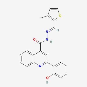 2-(2-hydroxyphenyl)-N'-[(3-methyl-2-thienyl)methylene]-4-quinolinecarbohydrazide