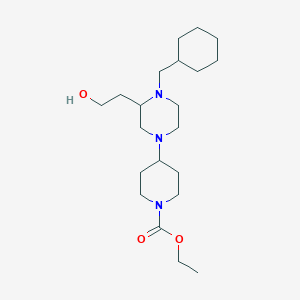 Ethyl 4-[4-(cyclohexylmethyl)-3-(2-hydroxyethyl)piperazin-1-yl]piperidine-1-carboxylate