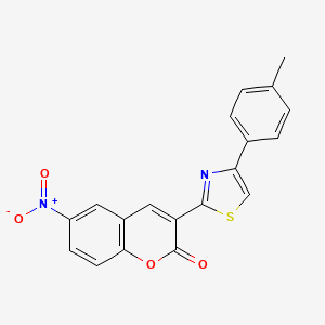 3-[4-(4-methylphenyl)-1,3-thiazol-2-yl]-6-nitro-2H-chromen-2-one