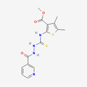 methyl 4,5-dimethyl-2-({[2-(3-pyridinylcarbonyl)hydrazino]carbonothioyl}amino)-3-thiophenecarboxylate