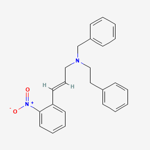 (E)-N-benzyl-3-(2-nitrophenyl)-N-(2-phenylethyl)prop-2-en-1-amine