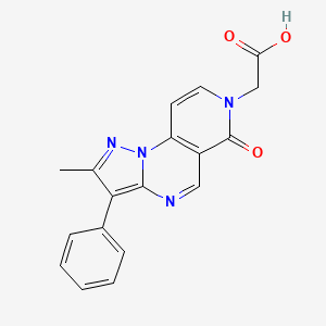 (2-methyl-6-oxo-3-phenylpyrazolo[1,5-a]pyrido[3,4-e]pyrimidin-7(6H)-yl)acetic acid