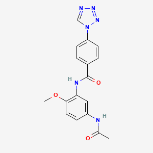 N-[5-(acetylamino)-2-methoxyphenyl]-4-(1H-tetrazol-1-yl)benzamide