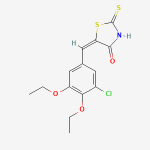 (5E)-5-[(3-chloro-4,5-diethoxyphenyl)methylidene]-2-sulfanylidene-1,3-thiazolidin-4-one