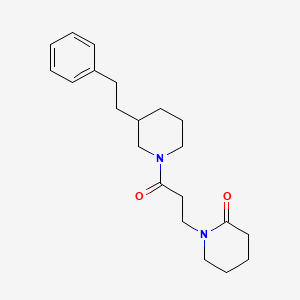 1-[3-Oxo-3-[3-(2-phenylethyl)piperidin-1-yl]propyl]piperidin-2-one