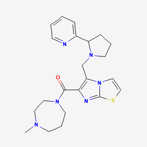 6-[(4-methyl-1,4-diazepan-1-yl)carbonyl]-5-{[2-(2-pyridinyl)-1-pyrrolidinyl]methyl}imidazo[2,1-b][1,3]thiazole