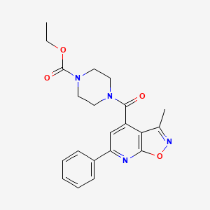 Ethyl 4-[(3-methyl-6-phenyl[1,2]oxazolo[5,4-b]pyridin-4-yl)carbonyl]piperazine-1-carboxylate