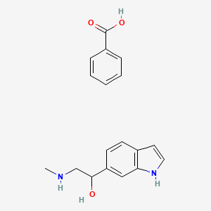 molecular formula C18H20N2O3 B6017201 1-(1H-indol-6-yl)-2-(methylamino)ethanol benzoate (salt) 