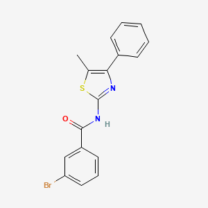 molecular formula C17H13BrN2OS B6017206 3-BROMO-N-(5-METHYL-4-PHENYL-13-THIAZOL-2-YL)BENZAMIDE 