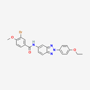 3-bromo-N-[2-(4-ethoxyphenyl)-2H-1,2,3-benzotriazol-5-yl]-4-methoxybenzamide