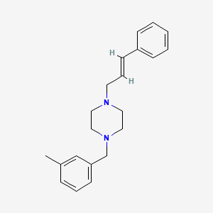 1-(3-methylbenzyl)-4-[(2E)-3-phenylprop-2-en-1-yl]piperazine