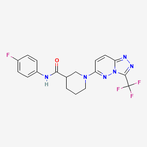 N-(4-fluorophenyl)-1-[3-(trifluoromethyl)[1,2,4]triazolo[4,3-b]pyridazin-6-yl]piperidine-3-carboxamide