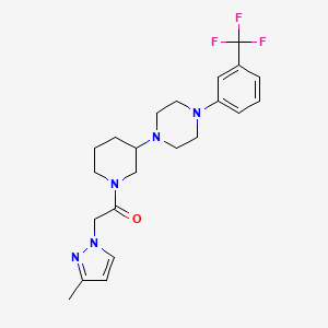 1-{1-[(3-methyl-1H-pyrazol-1-yl)acetyl]-3-piperidinyl}-4-[3-(trifluoromethyl)phenyl]piperazine