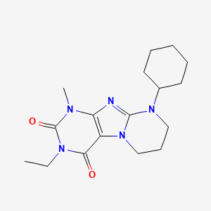 9-cyclohexyl-3-ethyl-1-methyl-6,7,8,9-tetrahydropyrimido[2,1-f]purine-2,4(1H,3H)-dione