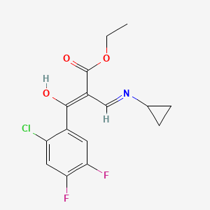 Ethyl (2Z)-2-[(Z)-2-chloro-4,5-difluorobenzoyl]-3-(cyclopropylamino)prop-2-enoate