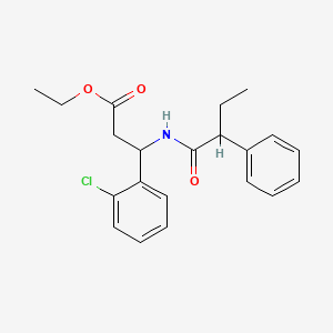 ethyl 3-(2-chlorophenyl)-3-[(2-phenylbutanoyl)amino]propanoate