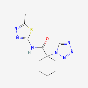 N-(5-methyl-1,3,4-thiadiazol-2-yl)-1-(1H-tetrazol-1-yl)cyclohexanecarboxamide