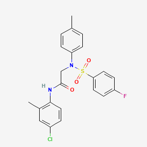 N~1~-(4-chloro-2-methylphenyl)-N~2~-[(4-fluorophenyl)sulfonyl]-N~2~-(4-methylphenyl)glycinamide