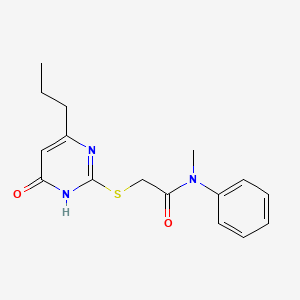 N-methyl-2-[(6-oxo-4-propyl-1,6-dihydropyrimidin-2-yl)thio]-N-phenylacetamide